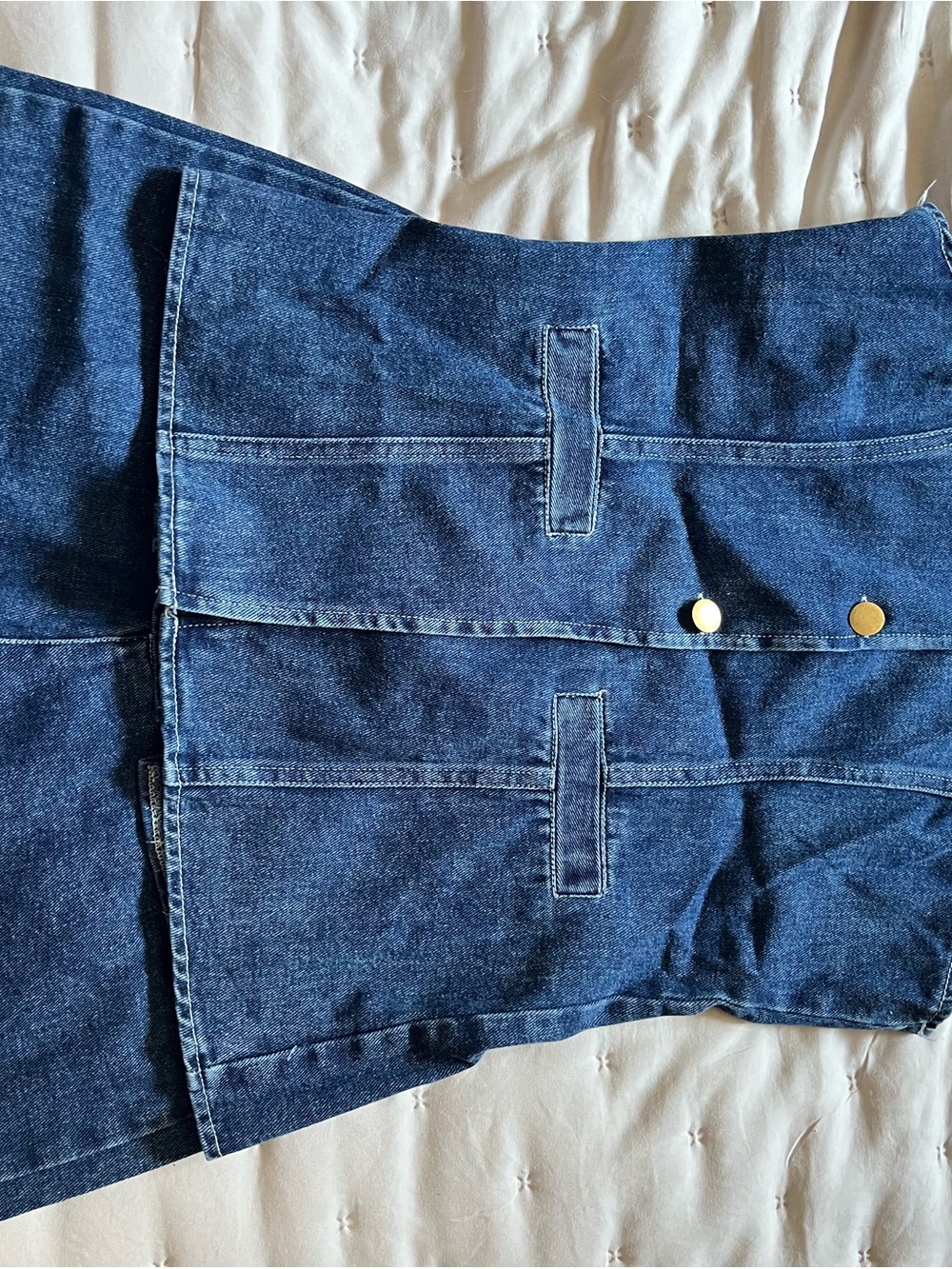 Classic Dark Blue Women's Denim Jeans vest and shorts set. Never worn.